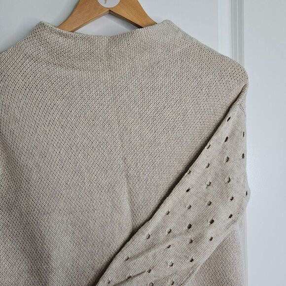 Anthropologie Moth mock neck pullover cashmere blend sweater, women's XS, tan - Picture 1 of 6